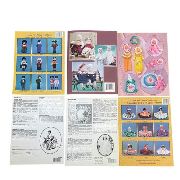 Annie’s Attic Crochet Doll Patterns Lot of 6 Instruction Books Leaflets Vintage - Picture 2 of 8